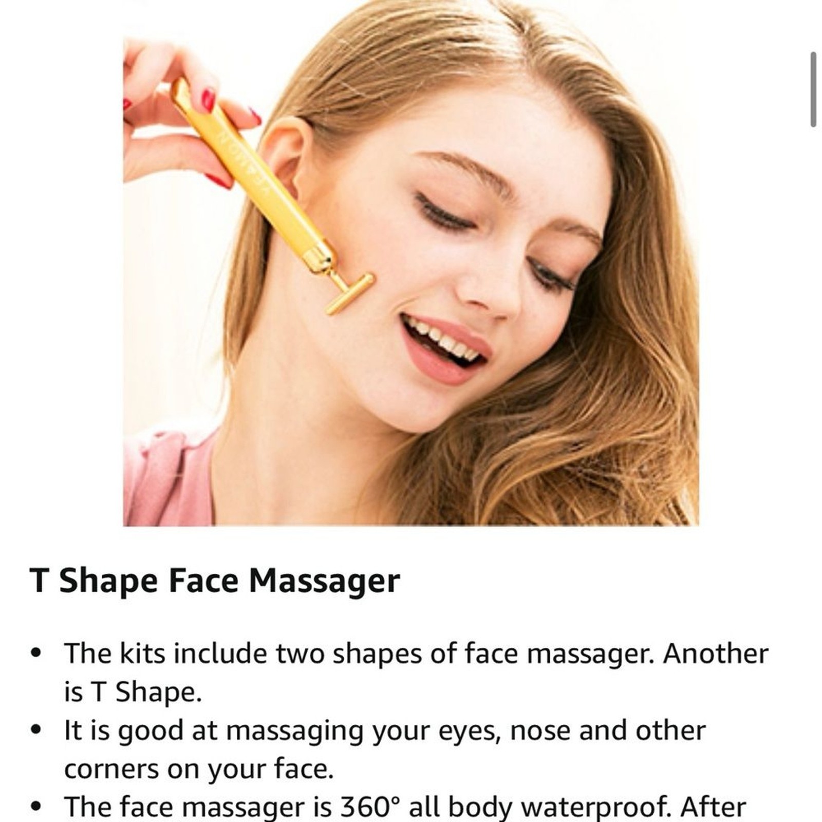 Yeamon Sculpting Bar Vibrating Facial Roller Promotes Lifted Skin Appearance