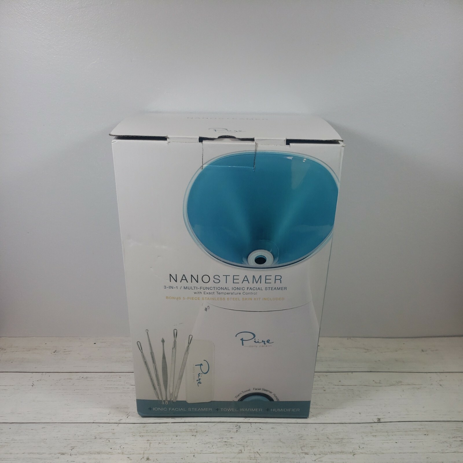 Nanosteamer Large 3-In-1 Nano Ionic Facial Steamer with Precise Temp Control – 3