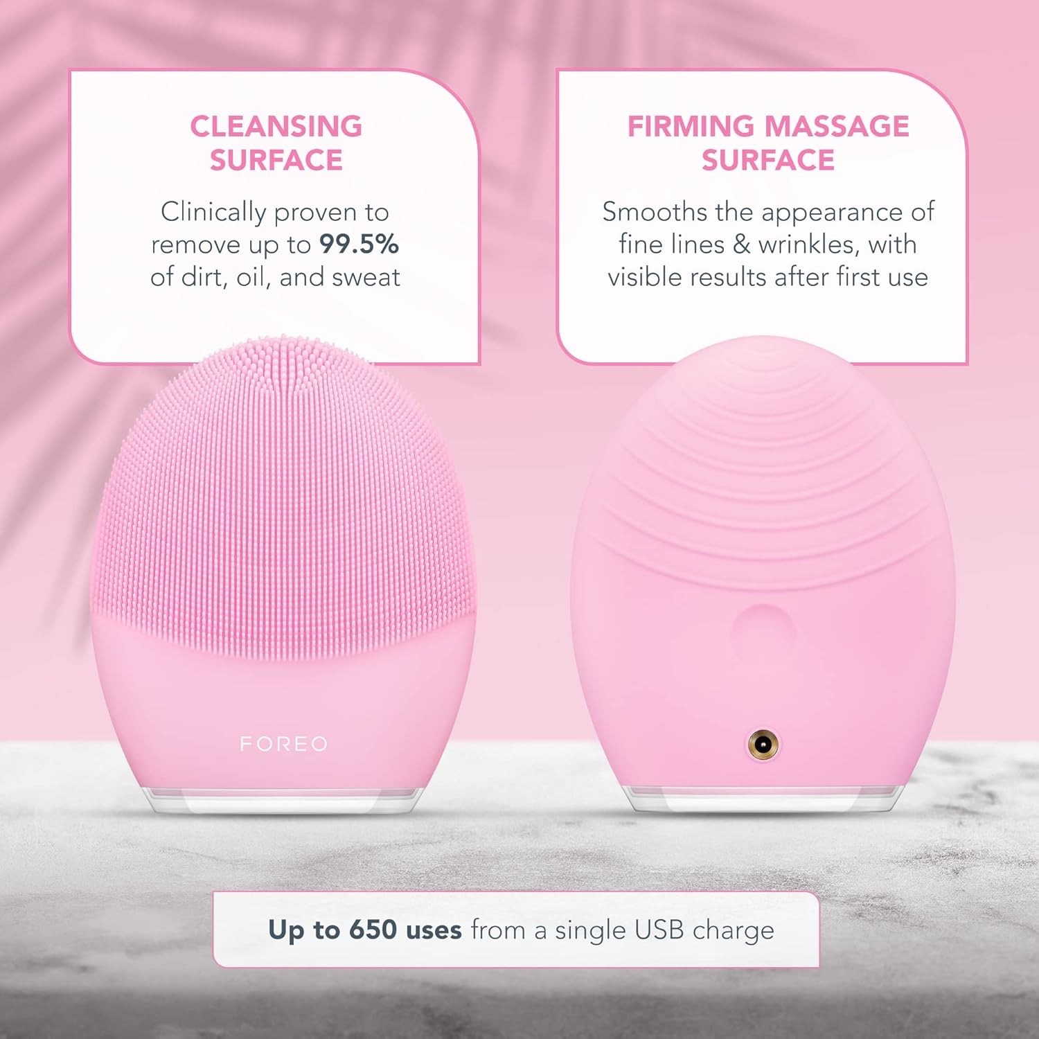 FOREO LUNA 3 Facial Cleansing & Firming Massage Device + 0.67 fl oz Cleanser