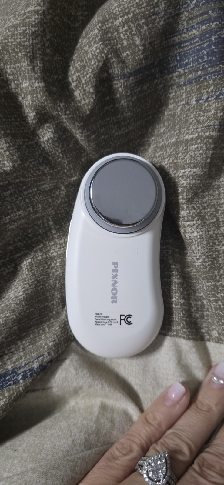 Pixnor Electric Facial Brush Waterproof Model E010109 White Plastic