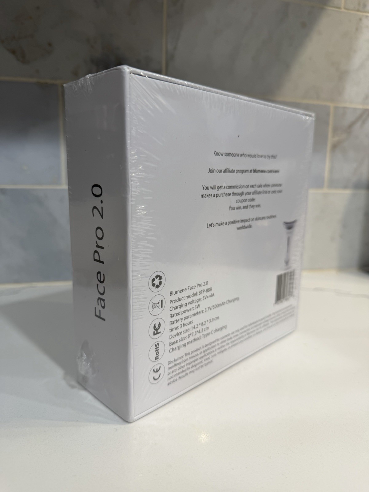 blumene Face Pro 2.0 Facial Massager Rechargeable USB Silver