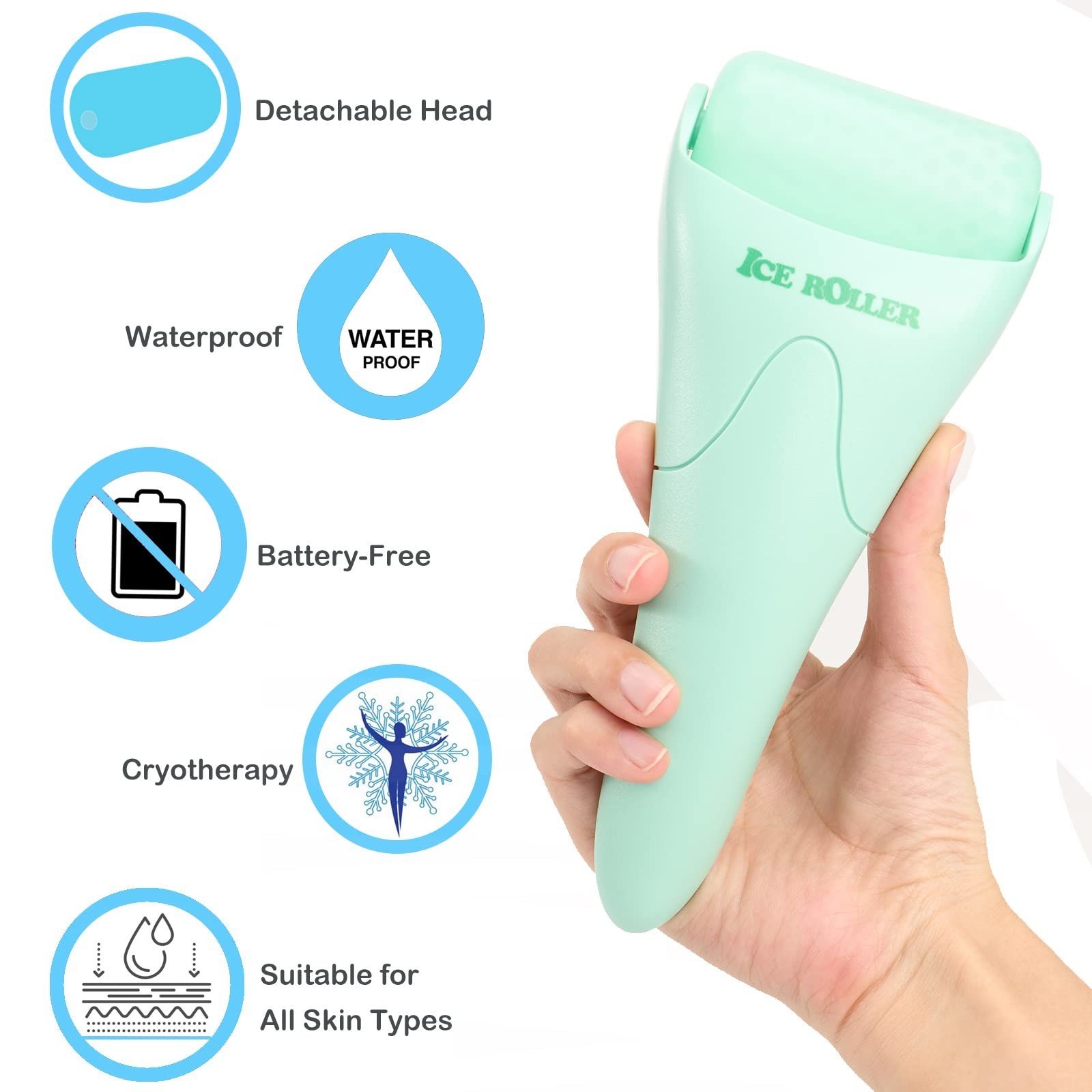 Wonderwin Ice Roller for Face and Body Massage, Facial Roller Skin Care Tool …