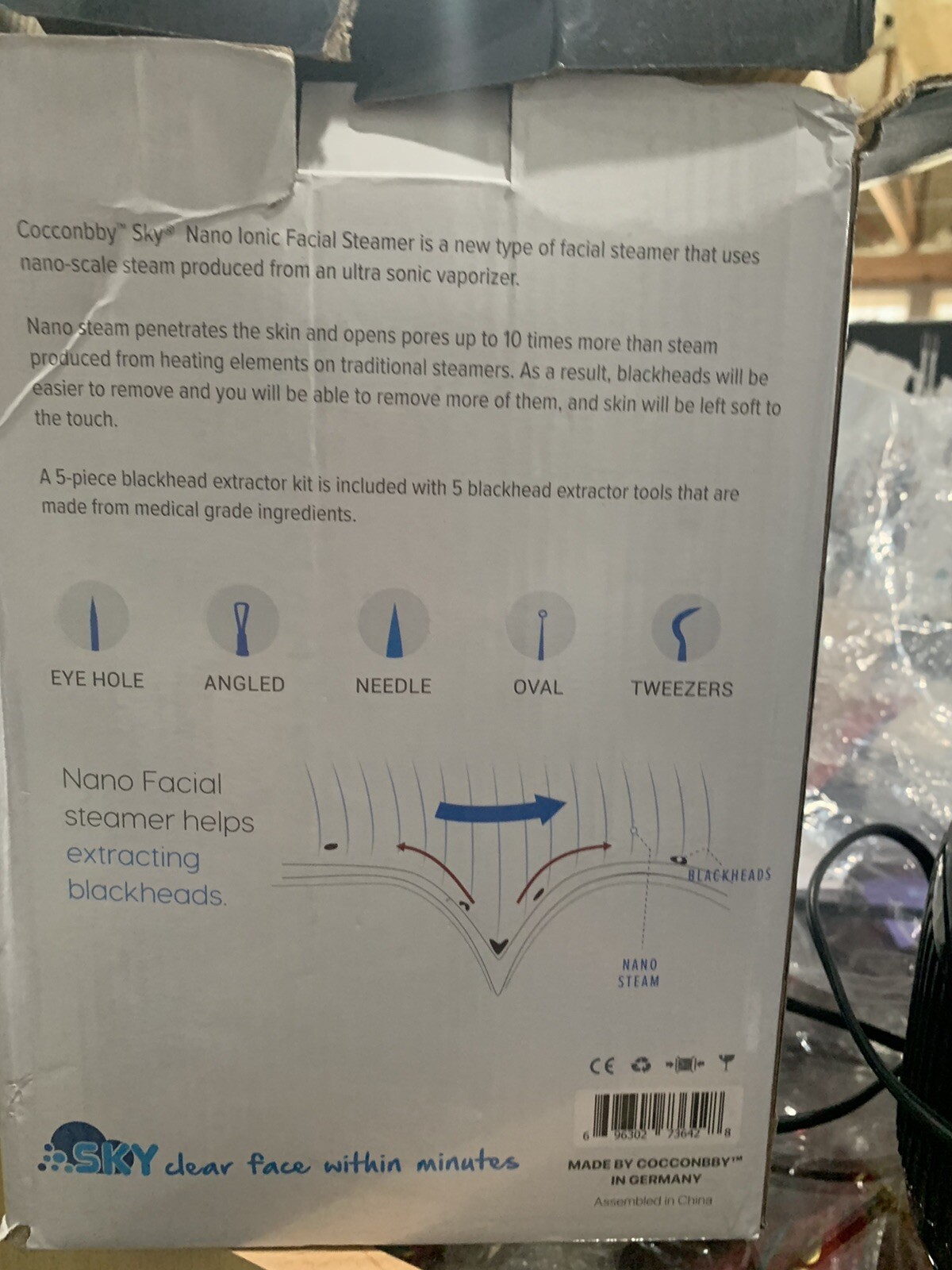 Cocconbby Sky Nano Ionic Facial Steamer – Nano Steam – Blackhead Extractor