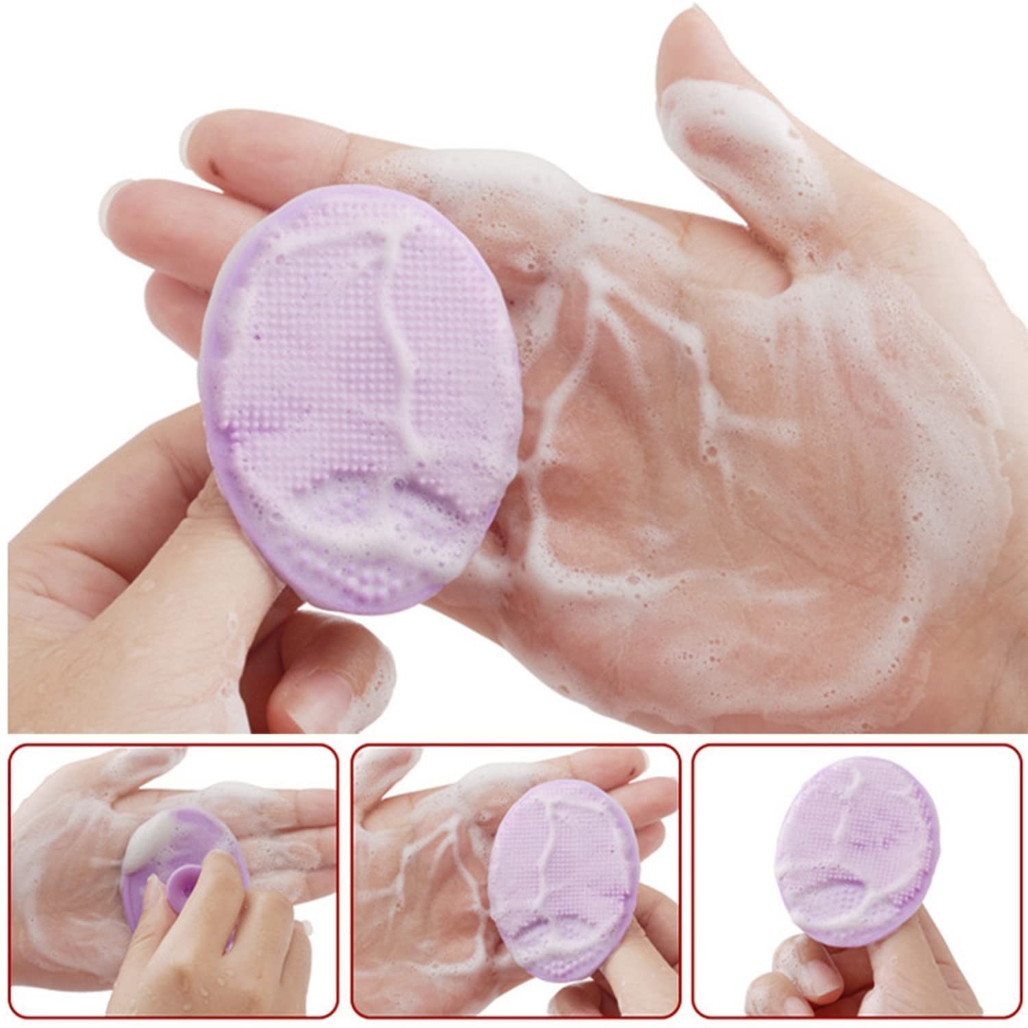Silicone Facial Cleansing Brush, Soft Face 1 Count (Pack of 4)