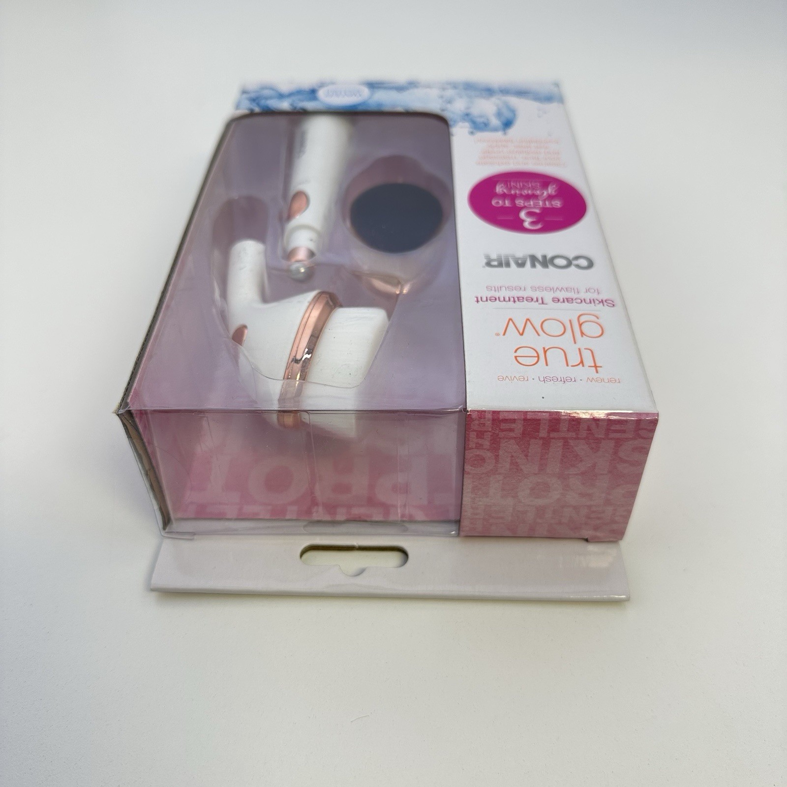 Conair True Glow Sonic Skincare Treatment 3 Step Facial Kit Brush Set New Sealed