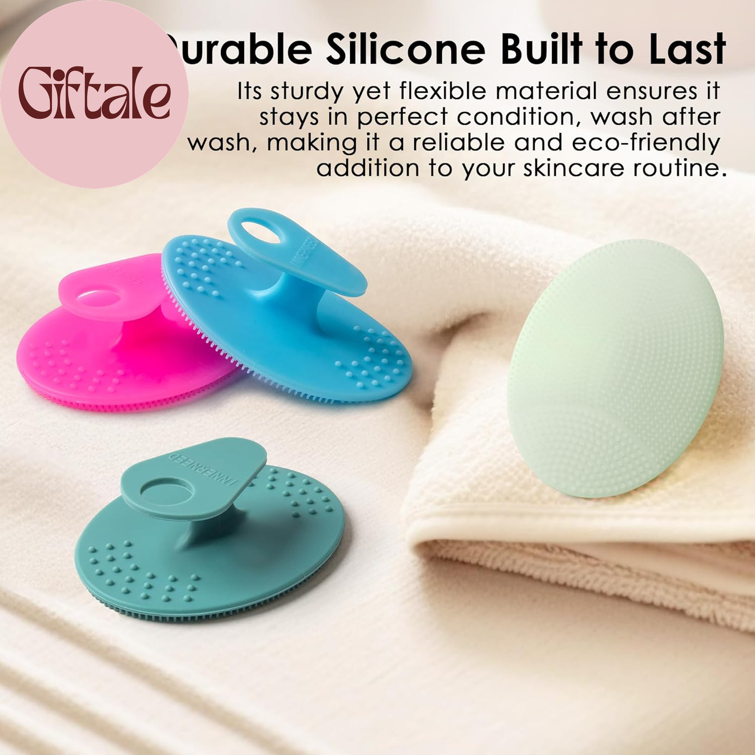 4 Pack Silicone Face Scrubber for Deep Cleansing and Exfoliation – Soft Facial
