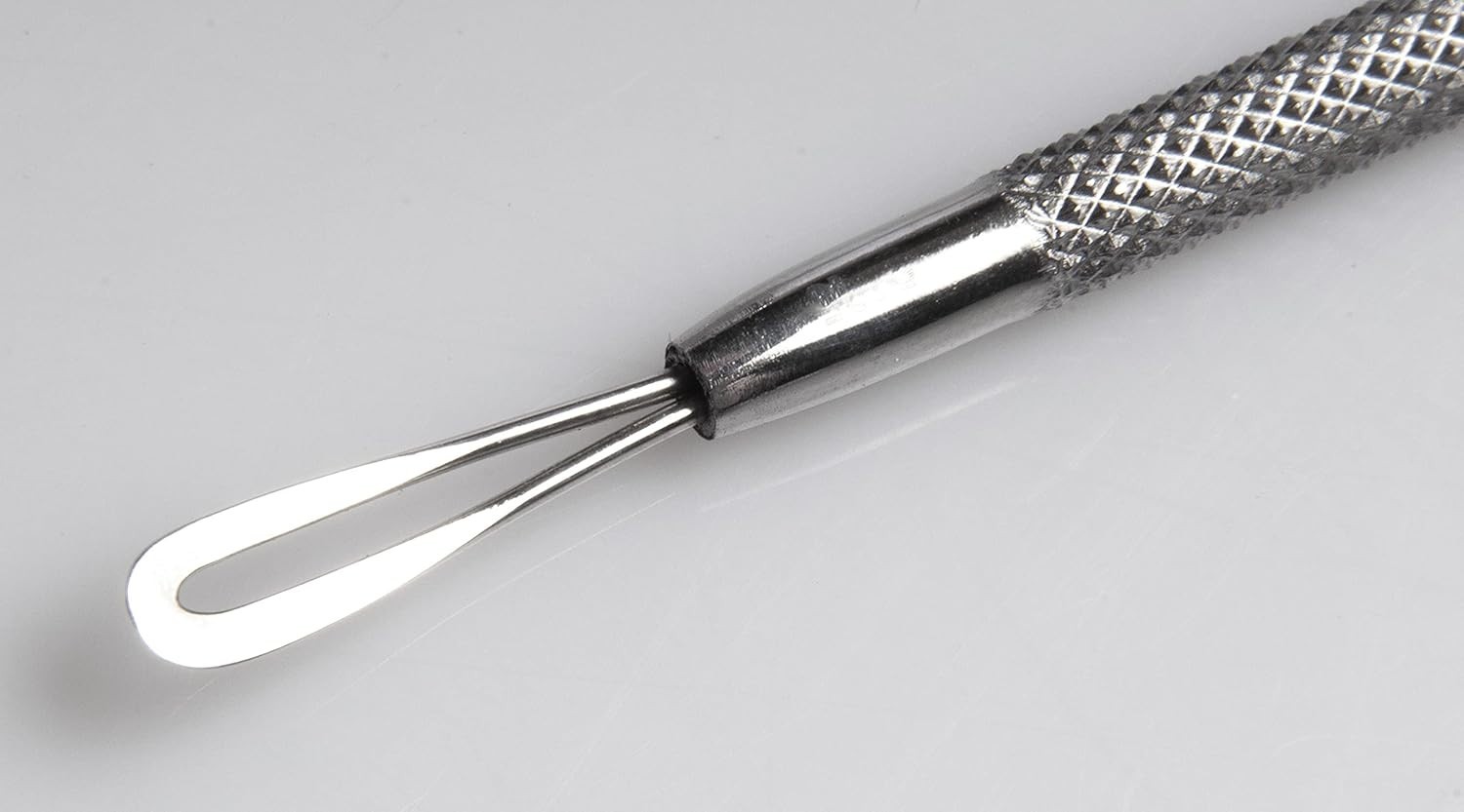 Comedone Extractor Blackhead Whitehead Remover Tool Dual Loop Stainless Steel