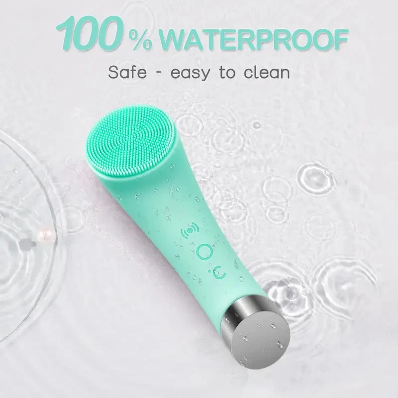 PRITECH Facial Cleansing Brush – Heatable Silicone Face Scrubber & Massager