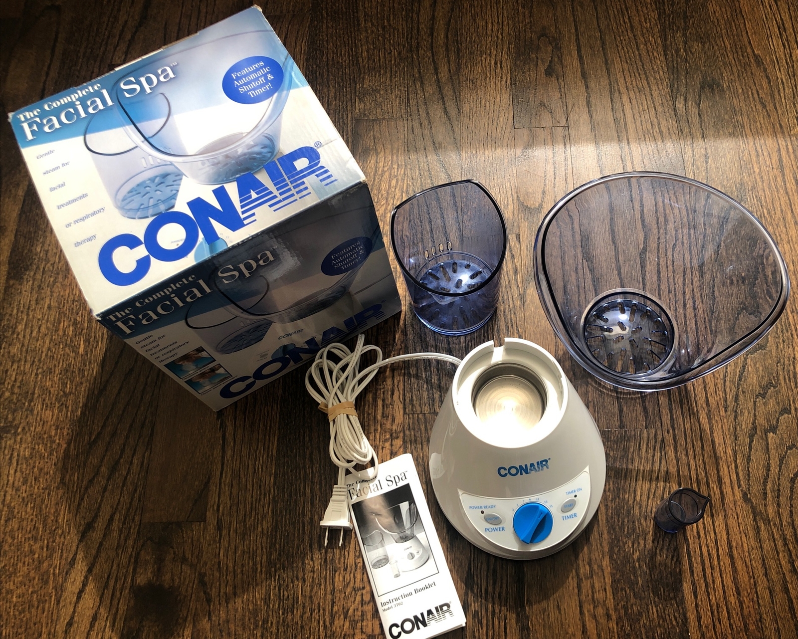 Conair Complete Facial Spa Blue White Steam Sinus Model 3702