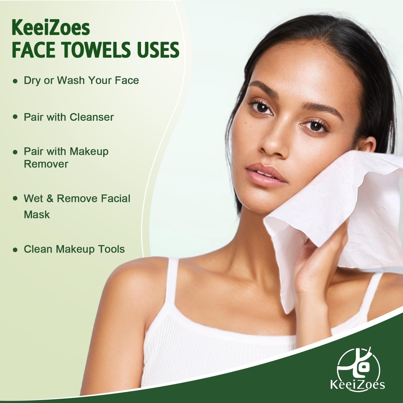Disposable Face Towels 100 Count, Biodegradable Ultra 100 Count (Pack of 1)