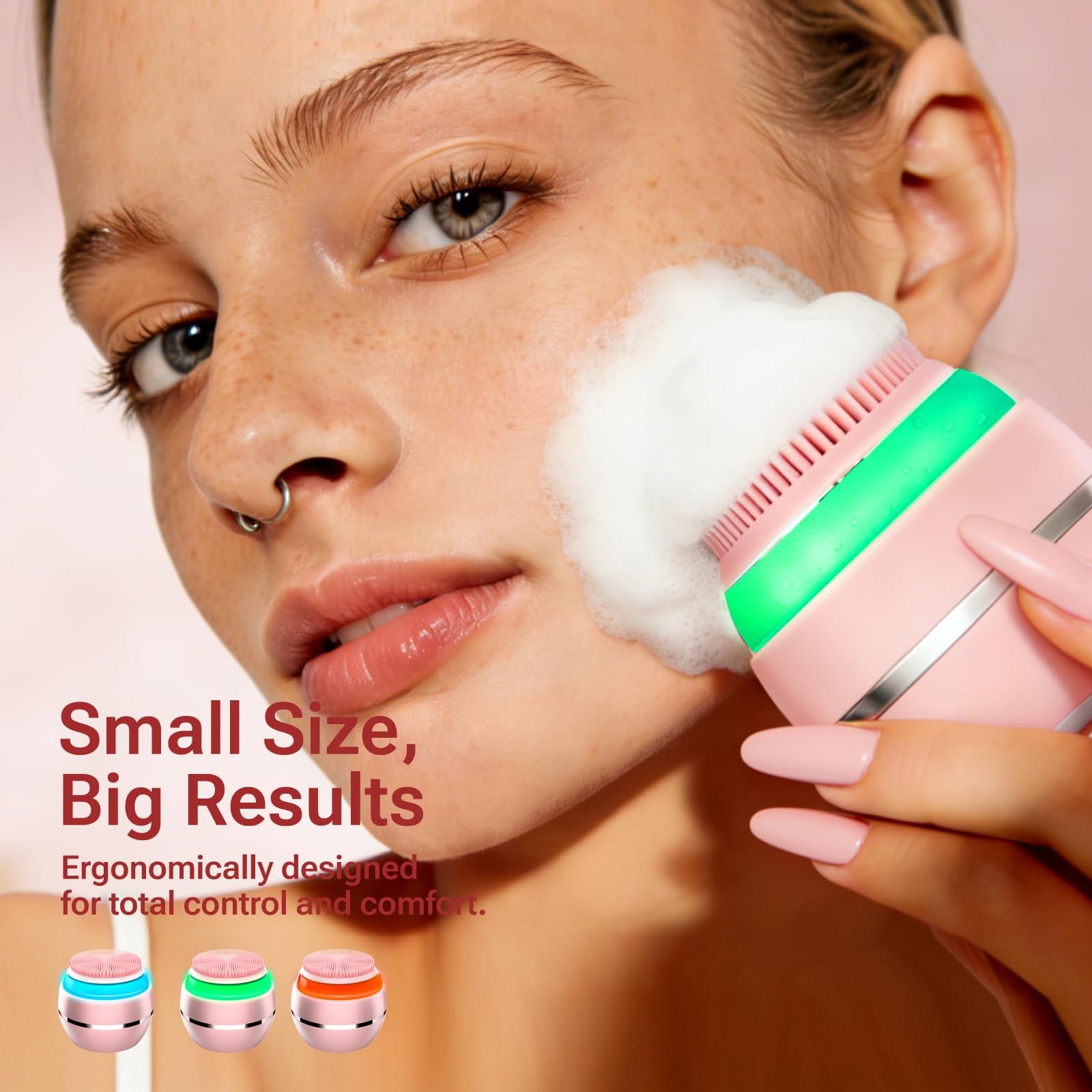 Scrubber & Silicone Cleansing Brush – Waterproof Brush Exfoliator with Screen…