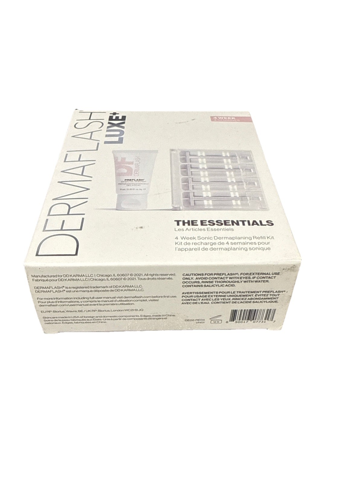 DERMAFLASH ESSENTIALS Dermaplaning Replenishment Kit for Women 4 Week Supply