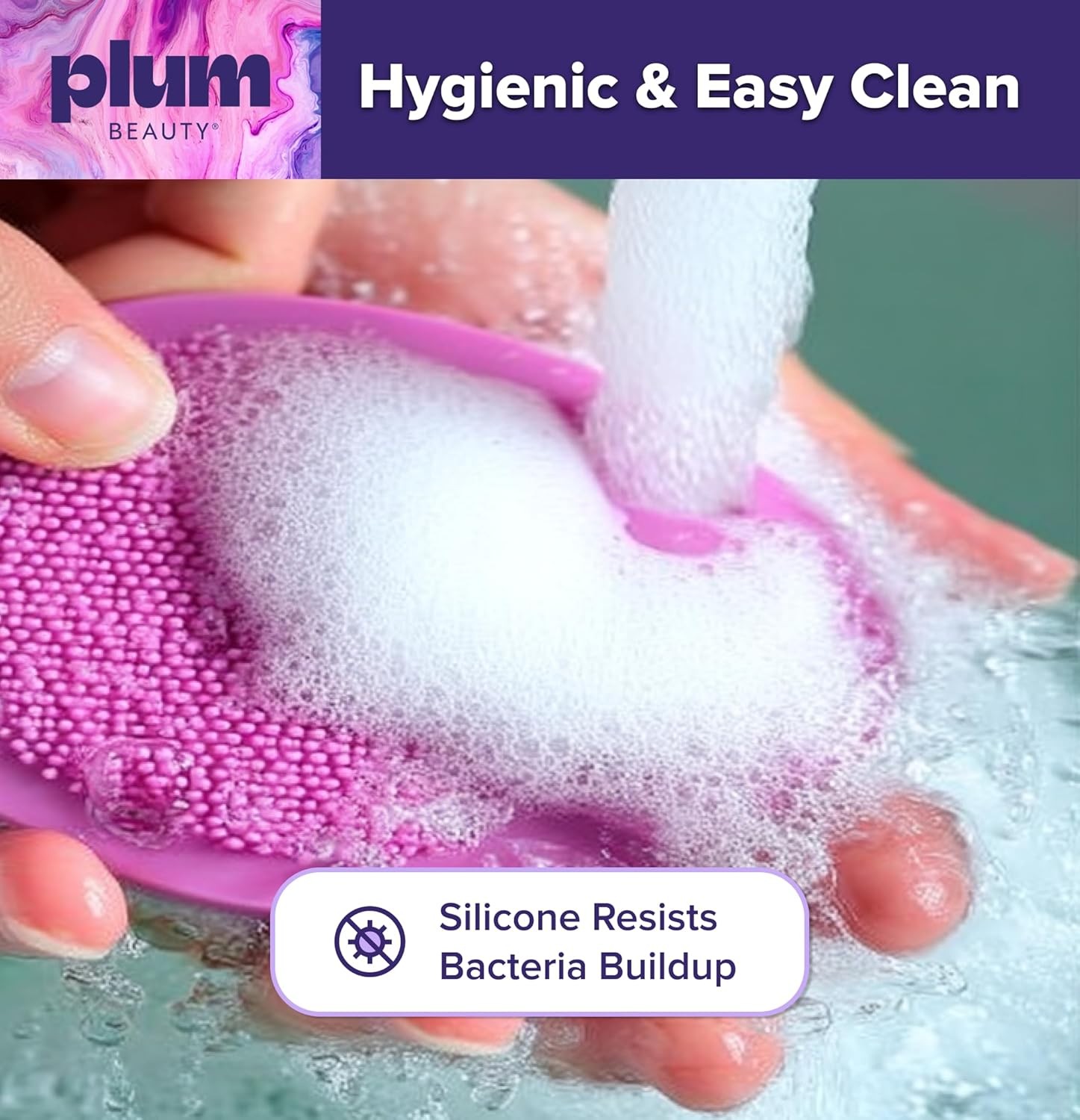 3pc Random Plum Beauty Silicone Face Scrubber and Facial Cleansing Brush