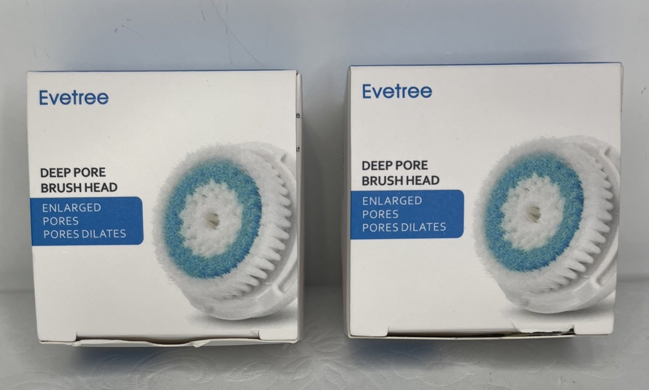 EveTree 2-Pack Deep Pore Replacement Facial Brush Heads For Clarisonic