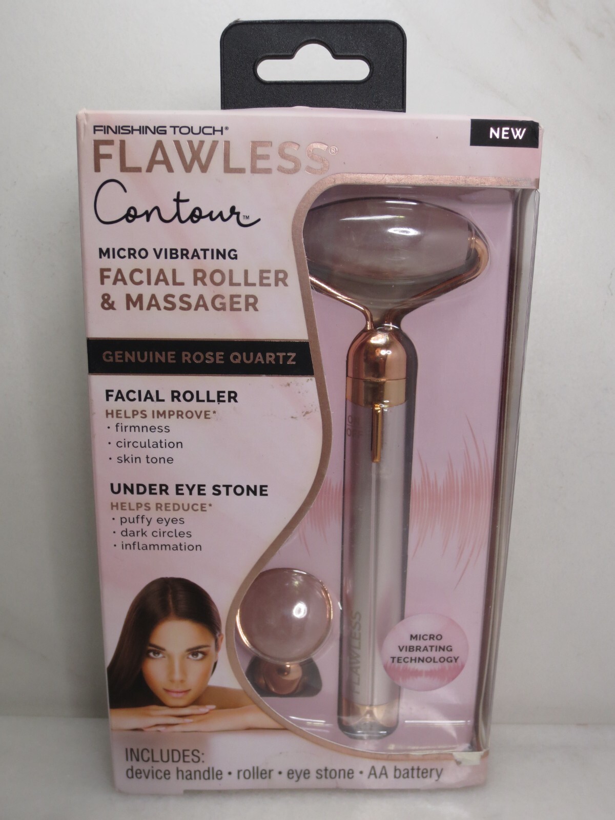 FINISHING TOUCH FLAWLESS CONTOUR MICRO VIBRATING FACIAL ROLLER & MASSAGER – 2PC