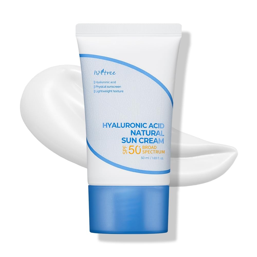 ISNTREE Hyaluronic Acid Natural Suncream SPF 50, 1.69 Fl Oz (Pack of 1)