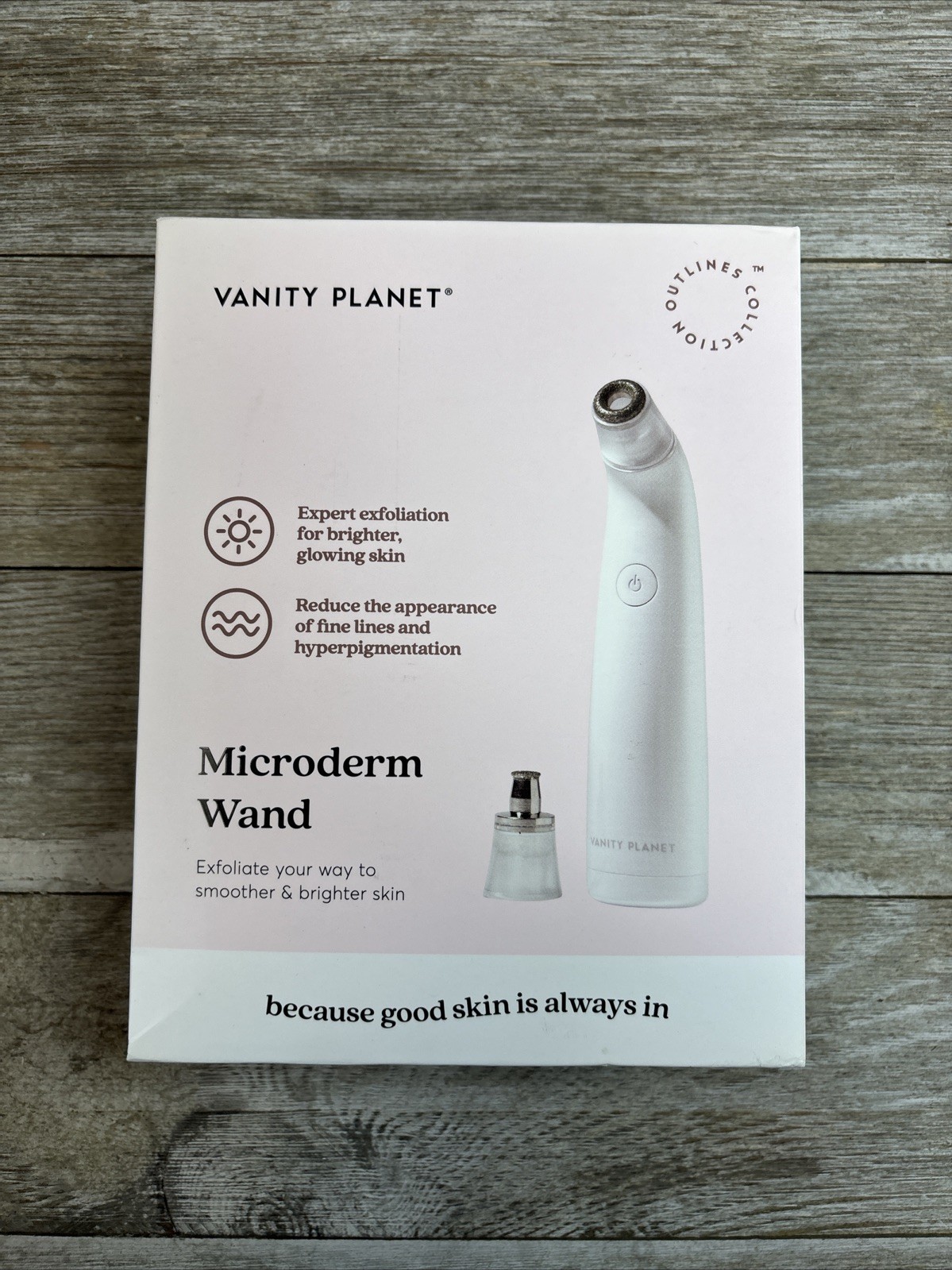 Vanity Planet Microderm Exfoliating Wand VNT04112 White NEW