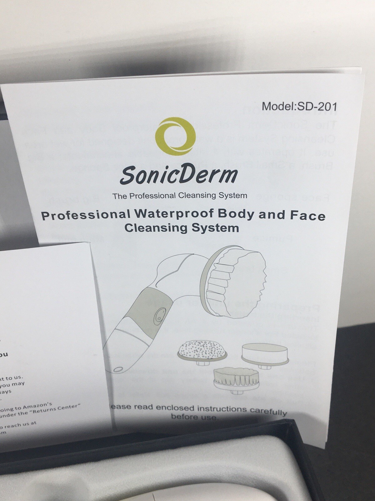 Sonic Derm professional cleansing system SD-201 Open box
