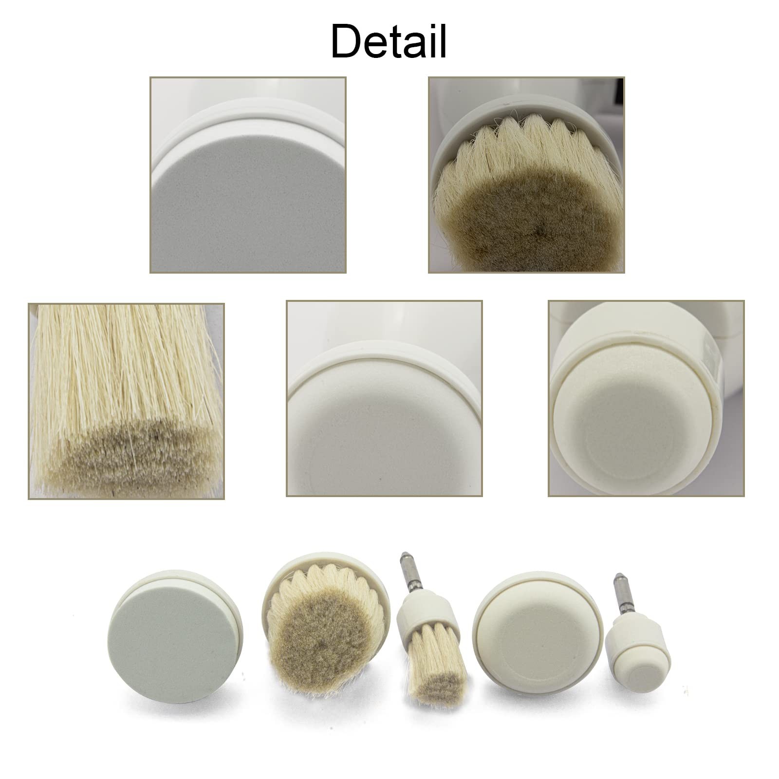 Elitzia 5-Piece Skin Care Brush Set For Electric Facial Cleansing Brush Pore