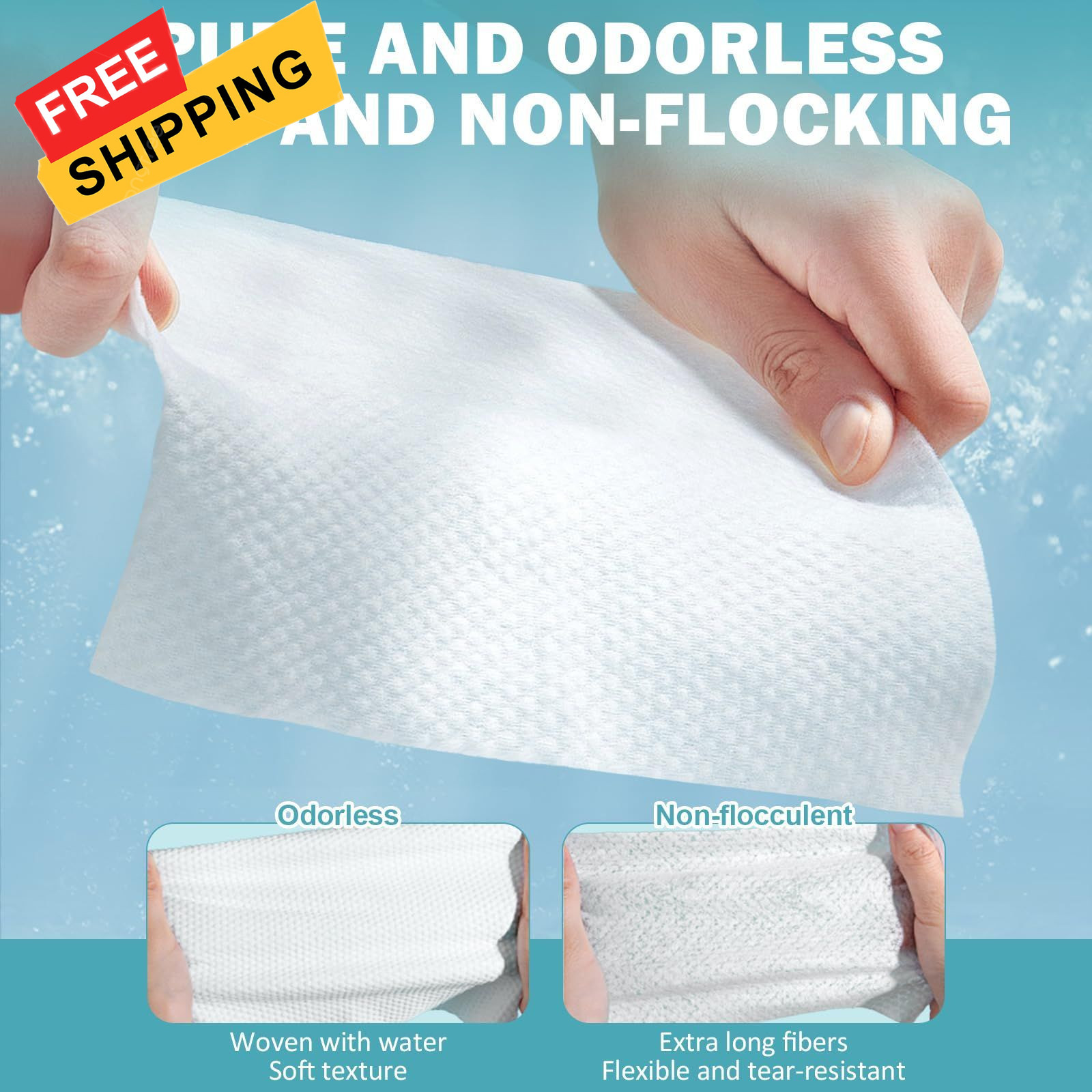 Face Towels, Disposable Towel 100 Count, 100 Count (Pack of 1), White