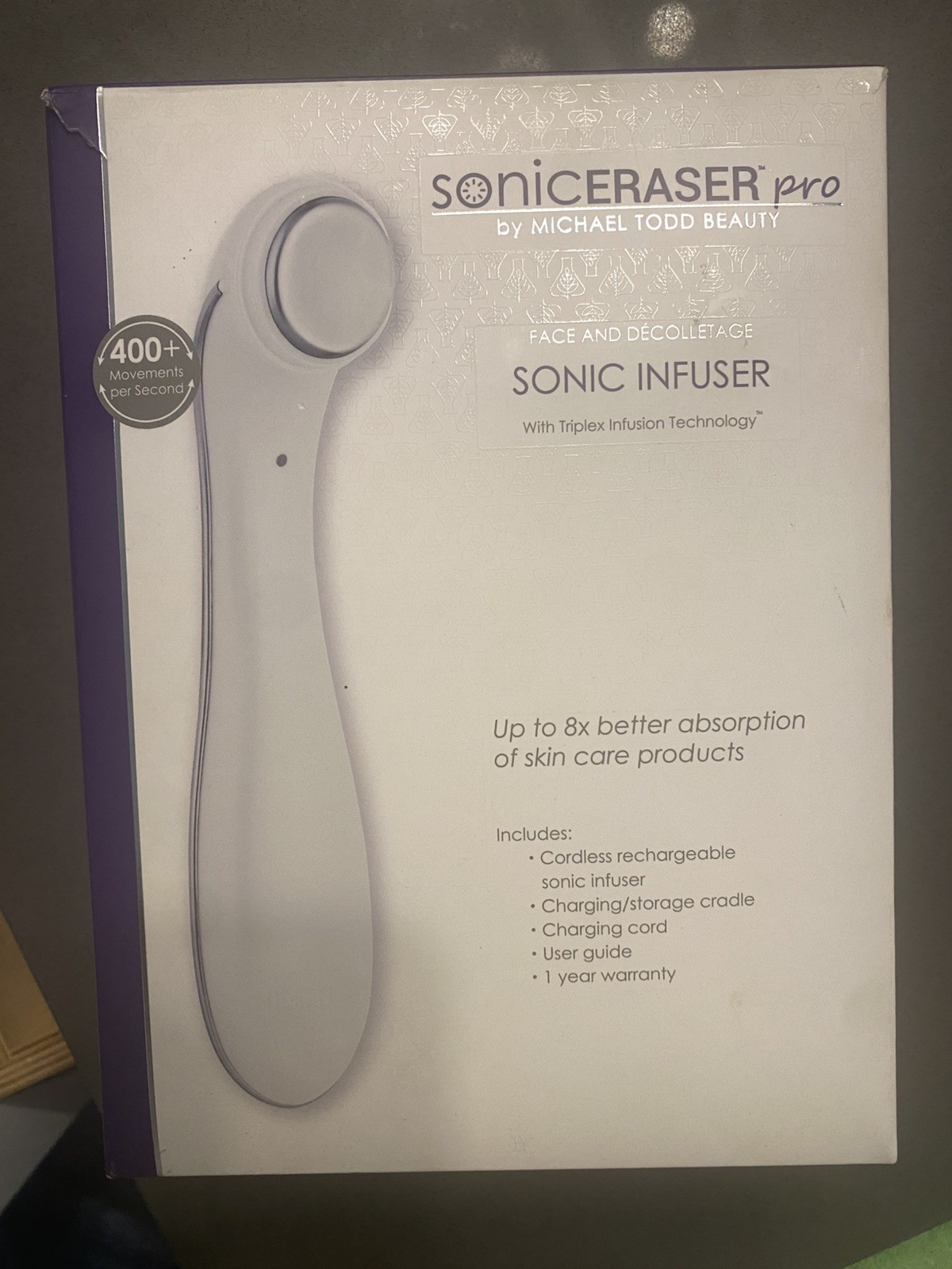 Michael Todd Soniceraser Pro Facial Massager & Sonic Infuser Skincare Open Box