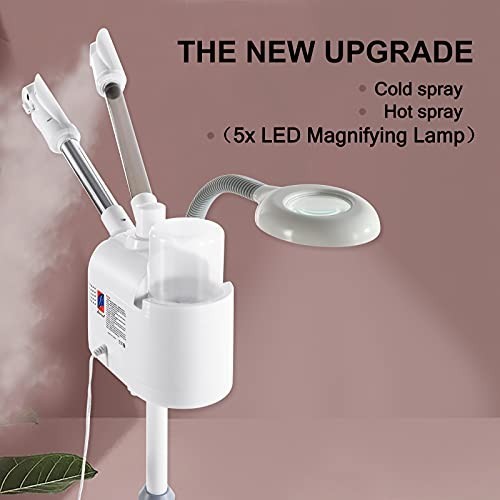 Professional 3-in-1 Hot & Cold Facial Steamer with 5X LED Magnifier