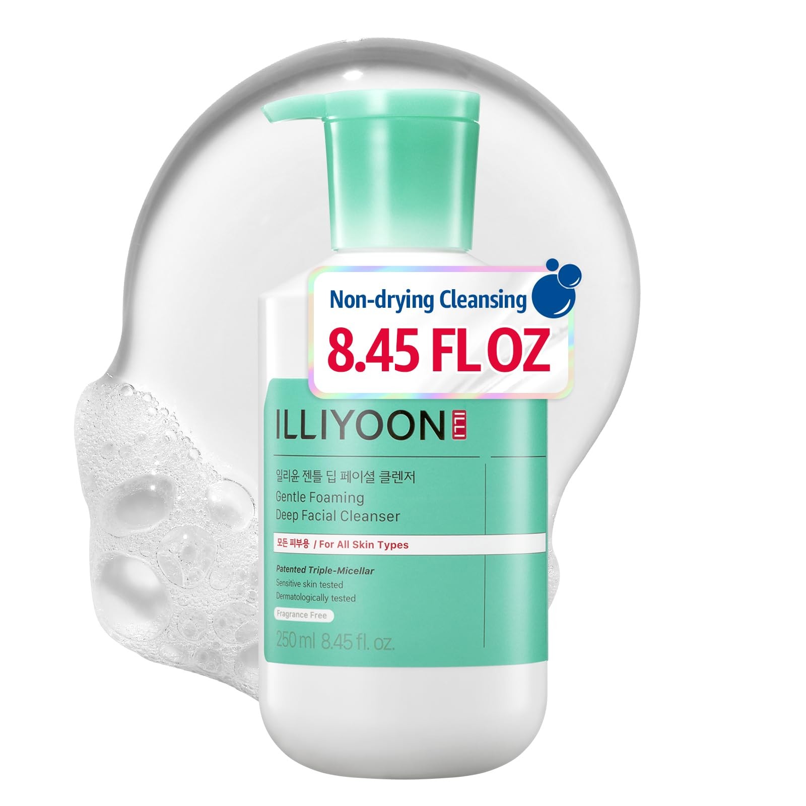 Illiyoon Gentle Deep Facial Cleanser | Low pH 8.45 Fl Oz (Pack of 1)
