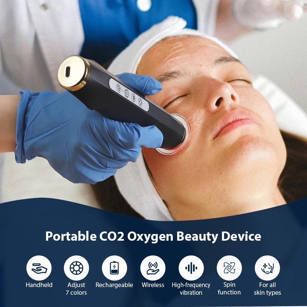 Design Co2 Bubble Oxygenation Capsules Pods Rechargeable Oxygen Facial Pen New