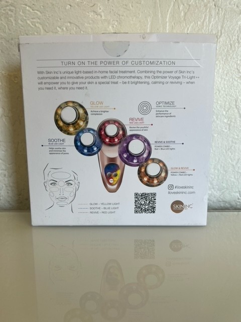 SKIN INC Optimizer Voyage Tri-Light++ LED-SONIC Flash Facial Rose -NOB