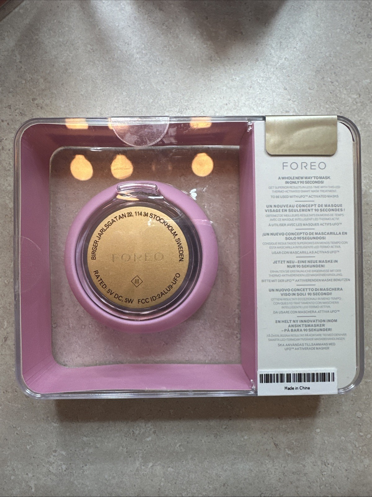 Foreo UFO LED Thermo Activated Heated Power Smart Mask-Pearl Pink