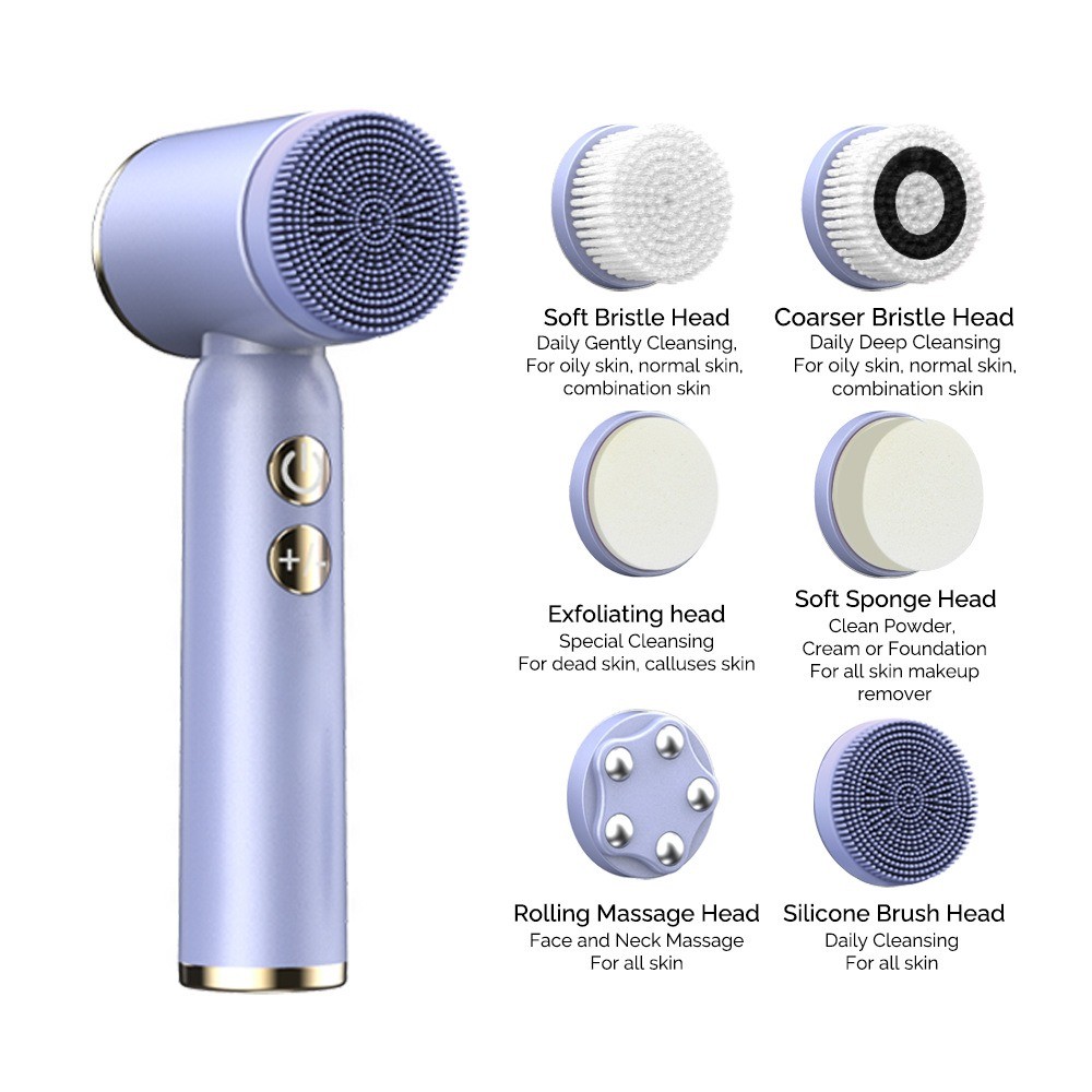 Multi-Functional Facial Cleaning Brush ABS Stainless Waterproof Pore Cleaner