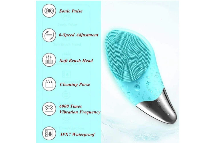 Ultrasonic Electric Silicone Face Brush – Gentle Deep Cleansing Skin Care Tool