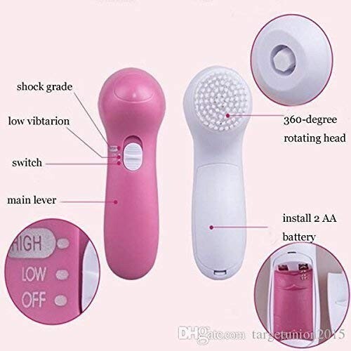 ALWAFLI 5 in 1 Face Facial Exfoliator Electric Massage Machine