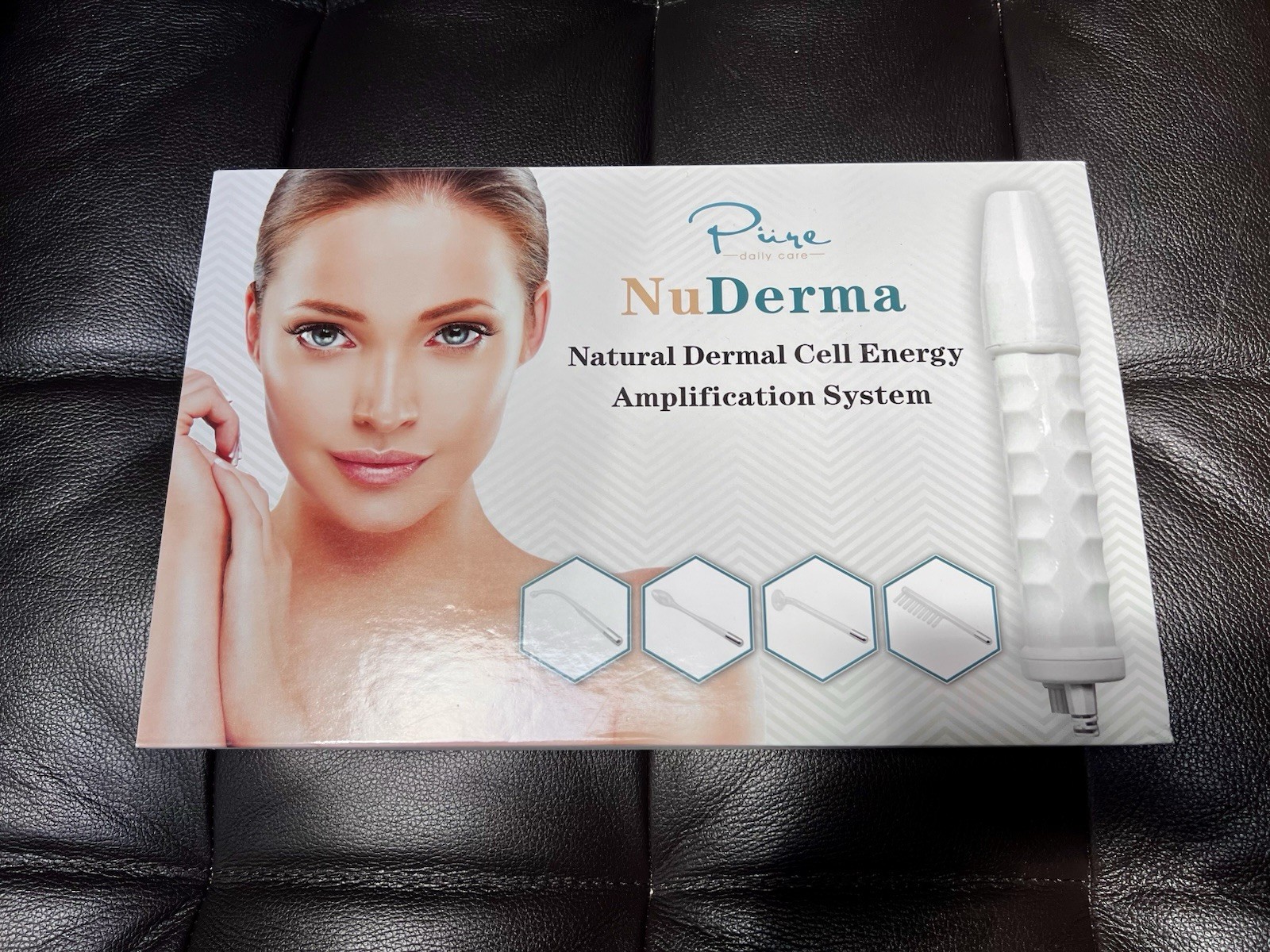 Pure NuDerma Skin Wand for Wrinkles, Portable Electric 110V, White