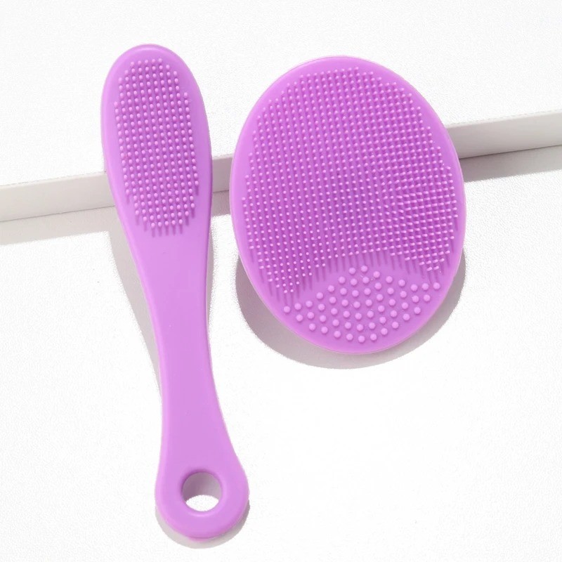 2PCS Facial Cleansing Brush Set – Blackhead Removal & Makeup Remover Skin Care T