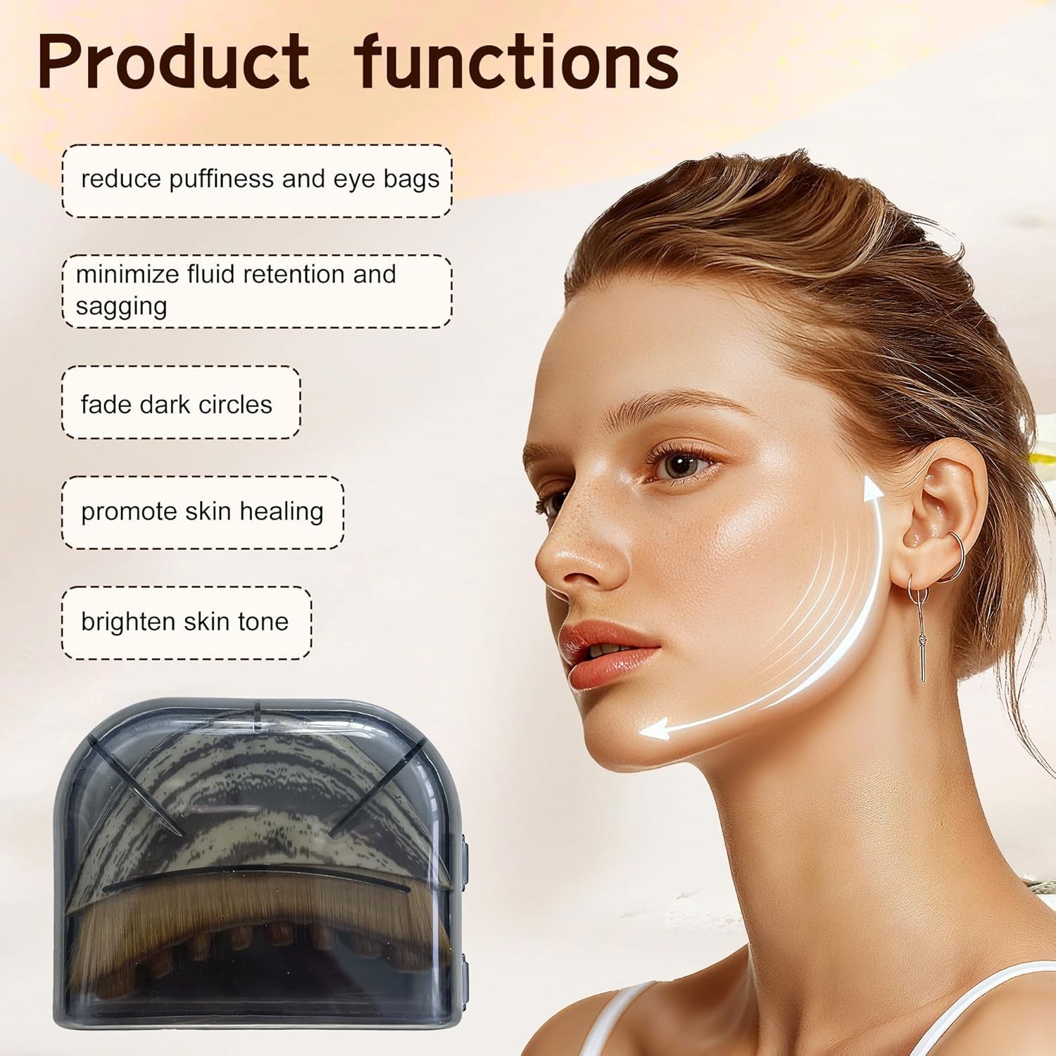 🔥2PC Lymphatic Drainage Face Contour Brush Facial Sculpting Brush🔥