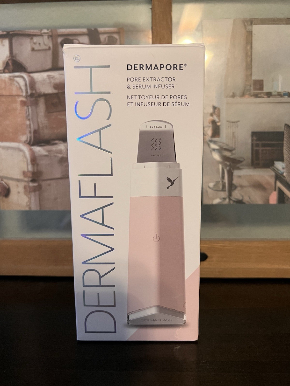 DERMAFLASH Dermapore Pore Extraction Tool & Serum Infuser – Icy Pink