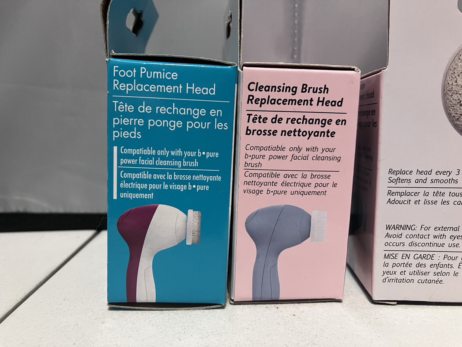 2x B-pure Foot Pumice and 2x Cleansing Brush Replacement Heads B*pure