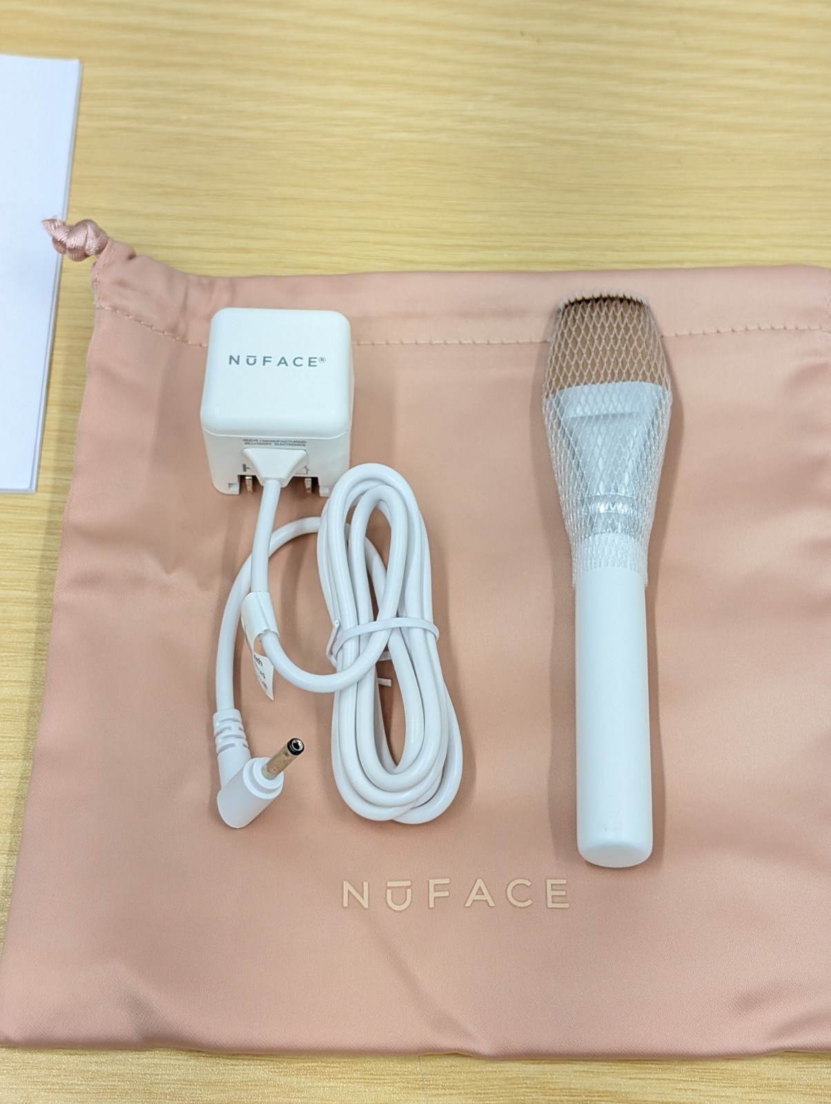 NuFACE Mini Petite Facial Toning Device Blue w/Charging Cord Carrying Bag Brush