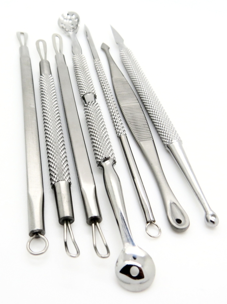 Set of 7 Professional Blackhead Comedone Pimple Blemish Acne Remover Tools Kit