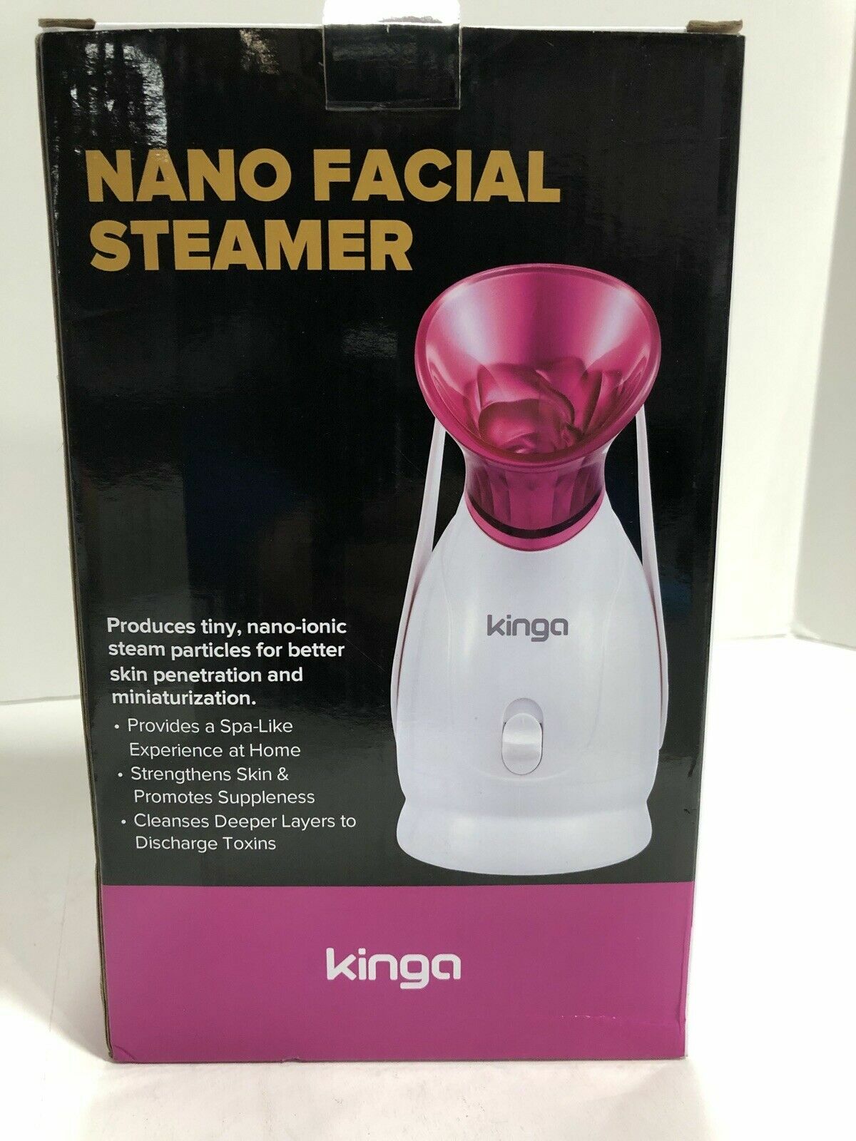 EUC PINK & WHITE KINGA NANO FACIAL STEAMER MODEL NO.: KD-2332 NANO-IONIC STEAM
