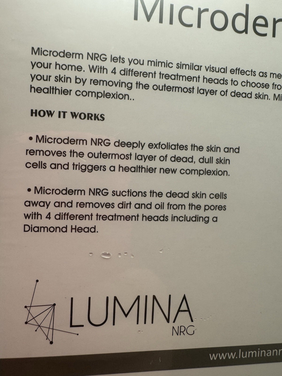 NEW Lumina NRG Microderm Kit Sealed