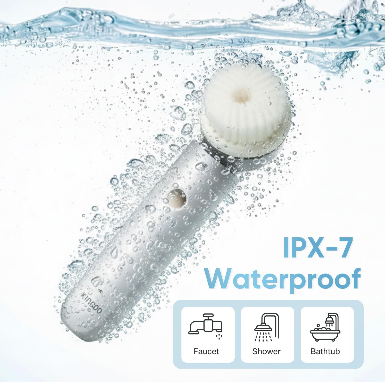 Cleansing Brush, Scrubber with 3 Cleaning Modes, IPX7 Waterproof Brushes for …