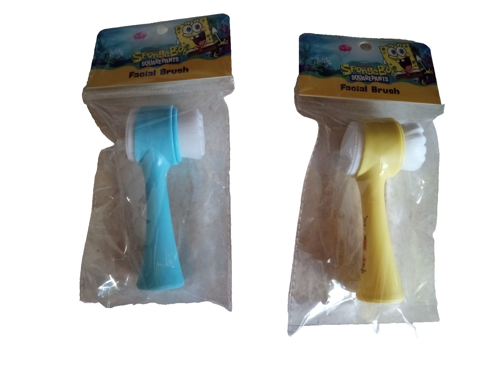 New Spongebob Facial Brush Yellow OR Blue Beauty Exfoliating Facial Scru