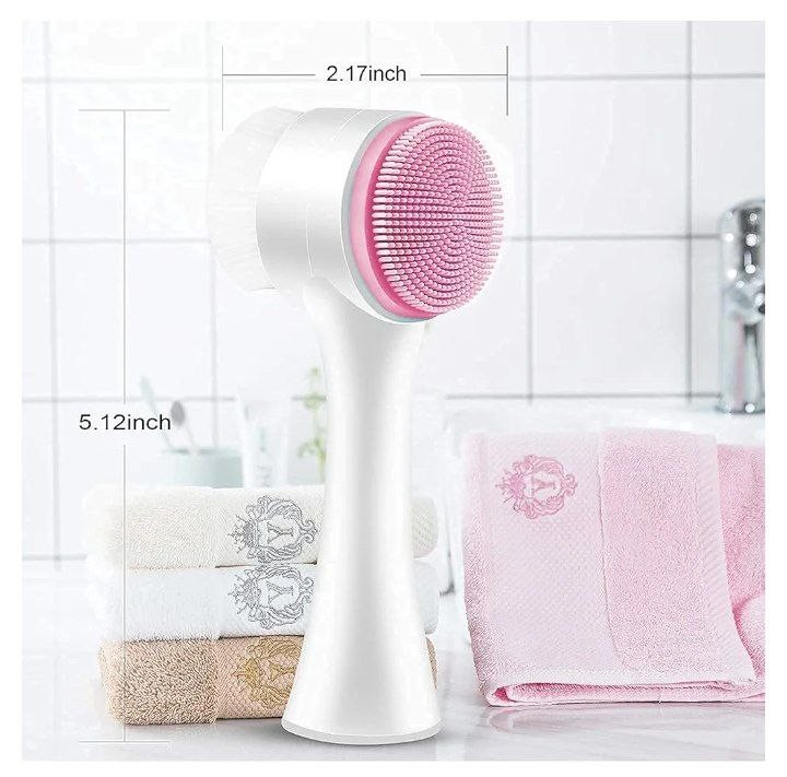 2 in 1 Silicone Face Facial Wash Brush Cleanser Cleansing Massage