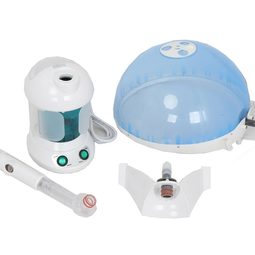 2 in 1 Mini Ozone Facial Steamer Hair Steamer, Blue White