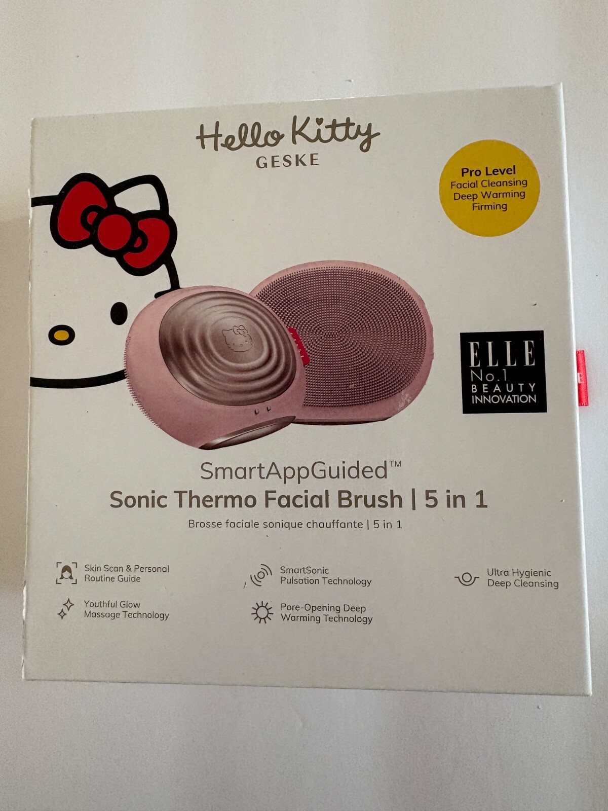 Hello Kitty Sonic Thermo Facial Brush. 5 in1. Pro Level. Elle Innovation.