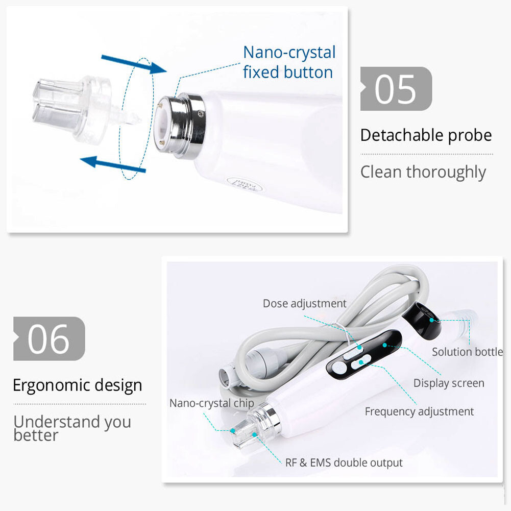 Used EMS Meso Injector No Needle Skin Wrinkle Removal Machine RF Mesotherapy Gun