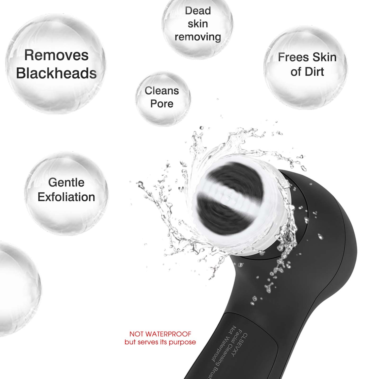 Facial Cleansing Brush Face Scrubber CLSEVXY Electric Face Spin Cleanser Brus…