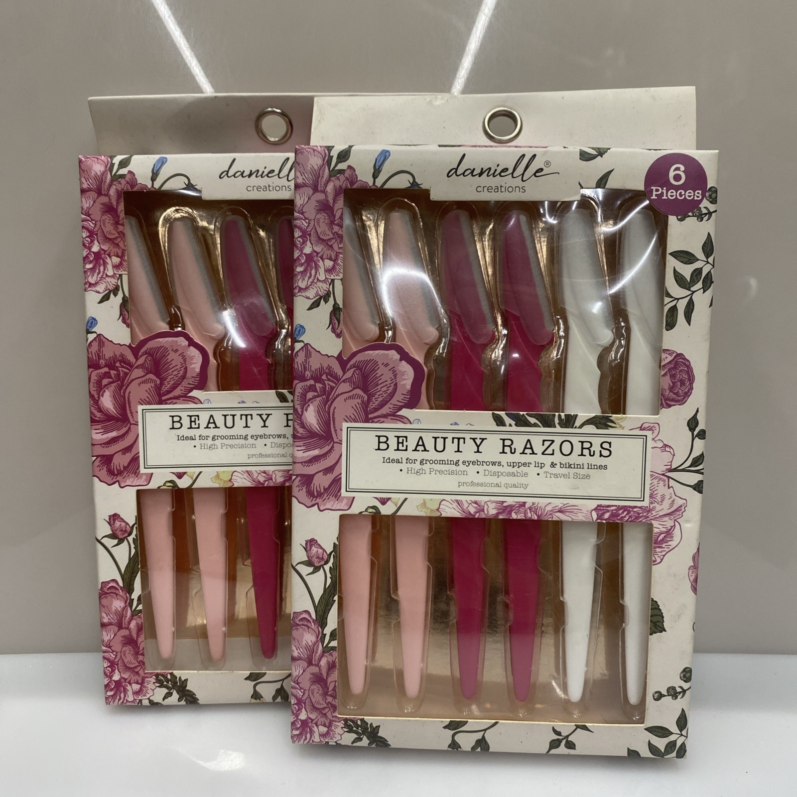 2 X Danielle Creations Disposable Beauty Razors ~ Set of 6 (12 Total)
